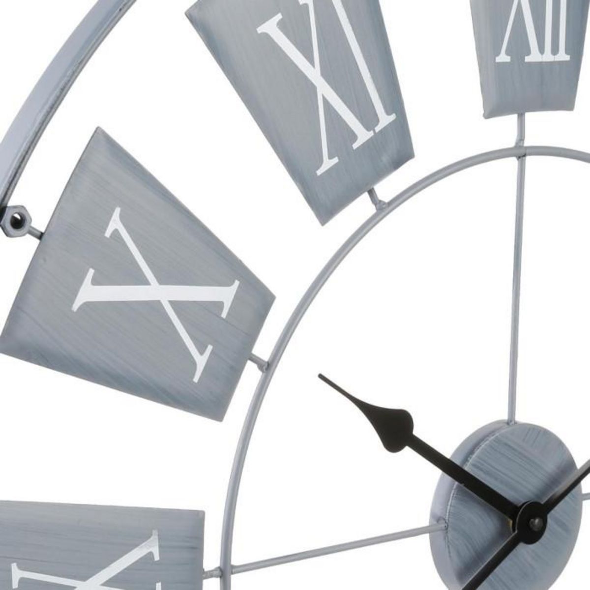 ATMOSPHERA Pendule Murale  Métal  76cm Gris Clair