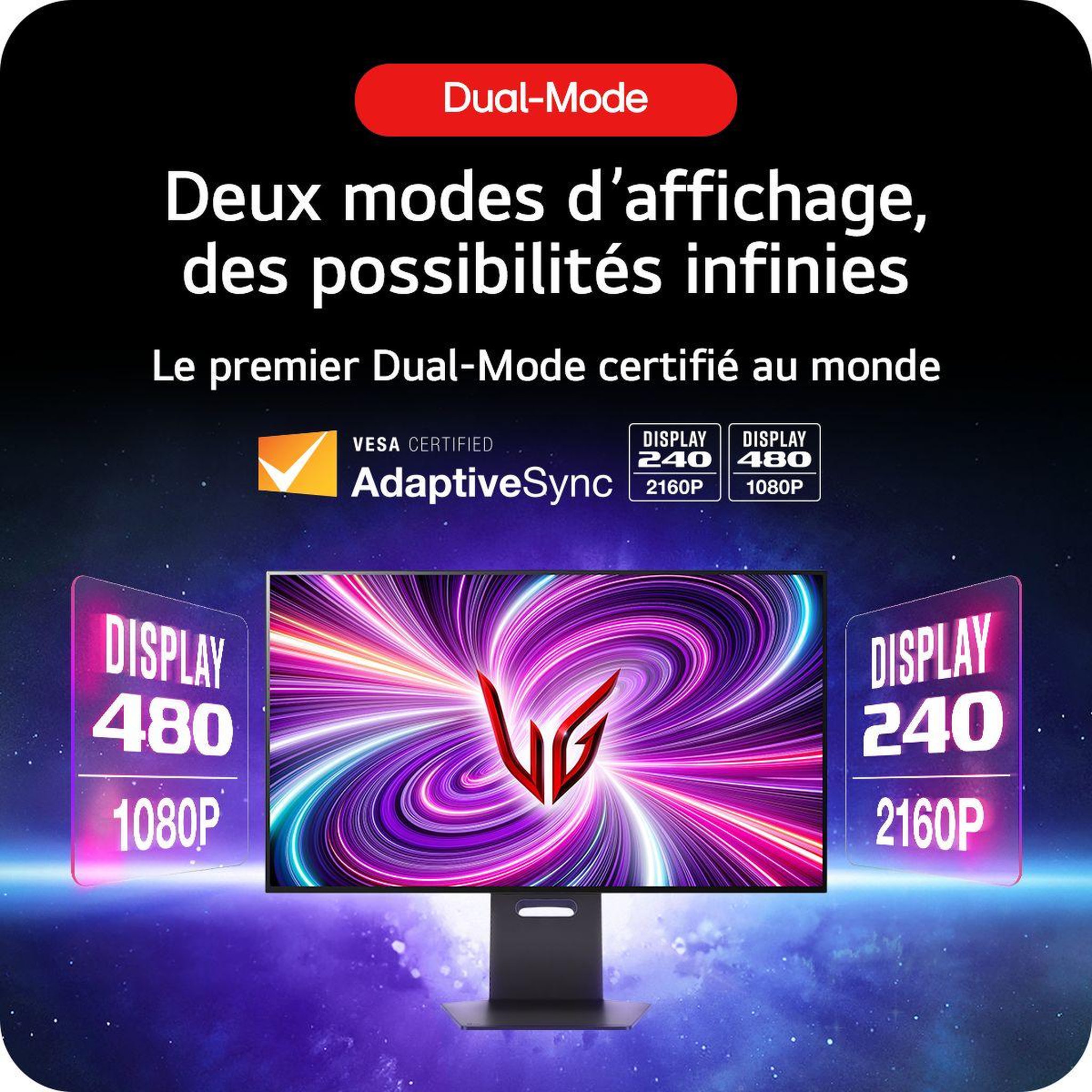 Voir la diapositive 3 : LG Ecran pc gamer ultragear 32gs95uv 32  4k 240hz oled hdr true black 400 hdmi 2.1 amd freesync & g-sync