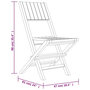 Voir la diapositive 5 : VIDAXL Chaises de jardin pliantes lot de 8 47x61x90cm bois massif teck