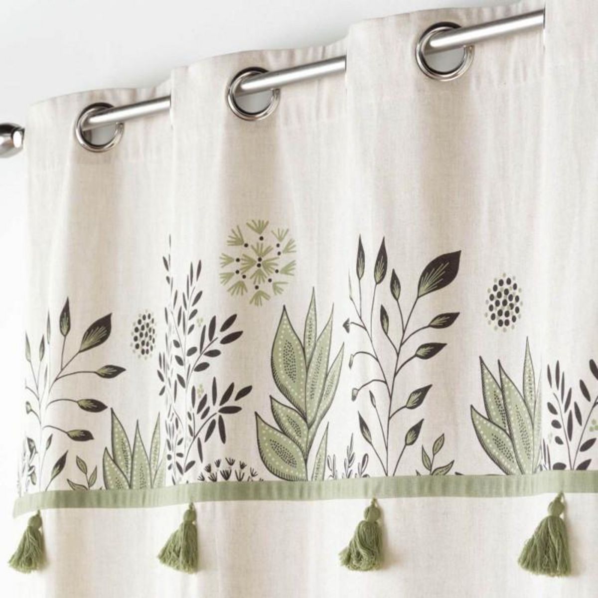 Paris Prix Rideau à Œillets Imprimé  Suzanne  140x240cm Vert