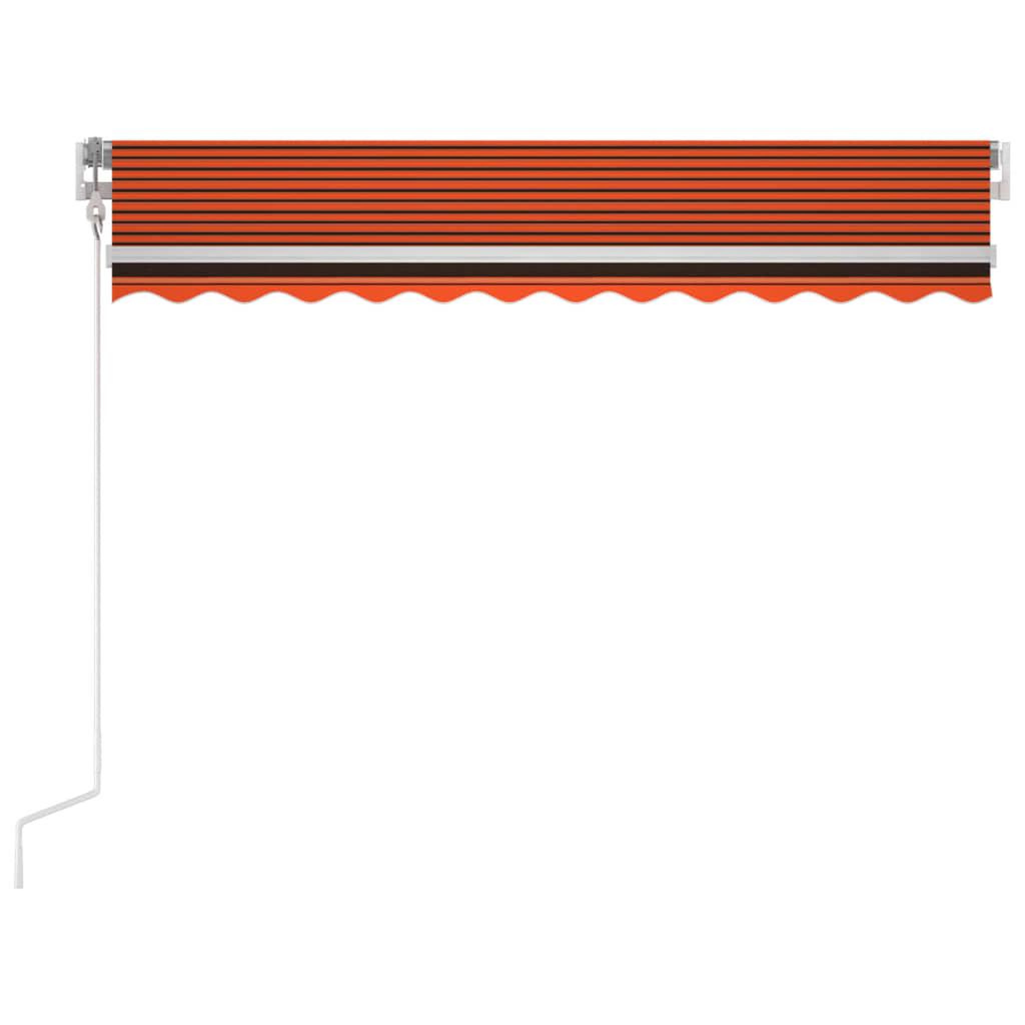 Voir la diapositive 4 : VIDAXL Auvent automatique capteur de vent/LED 350x250 cm Orange/marron