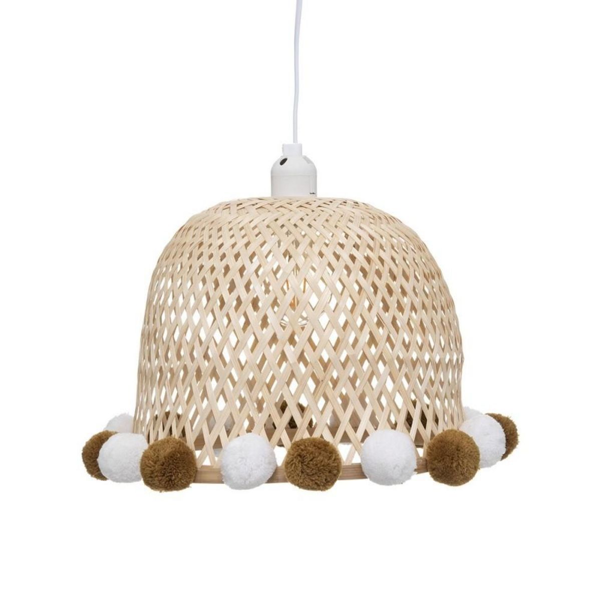 ATMOSPHERA Suspension bambou pompons