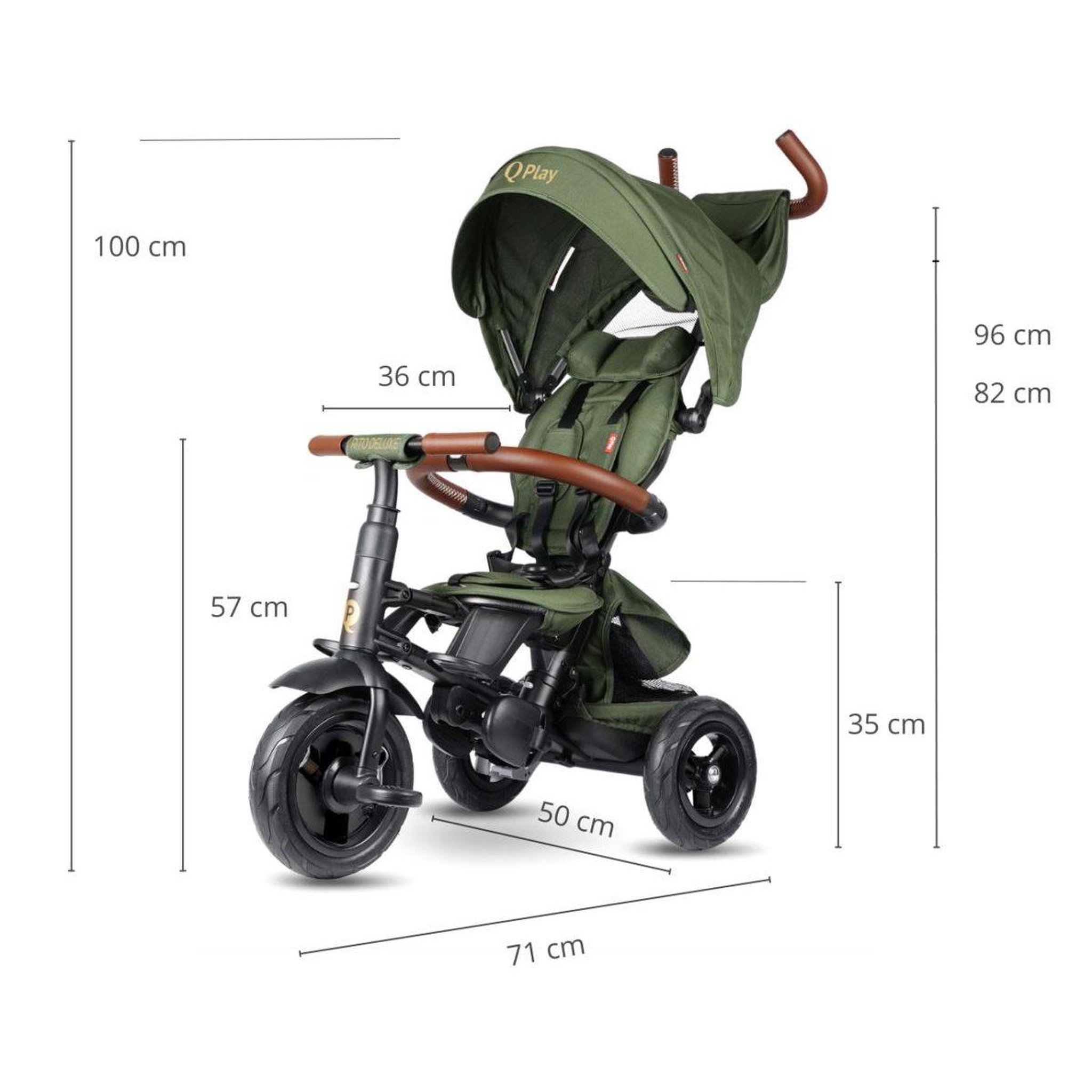Voir la diapositive 4 : QPLAY Tricycle  rito deluxe olive