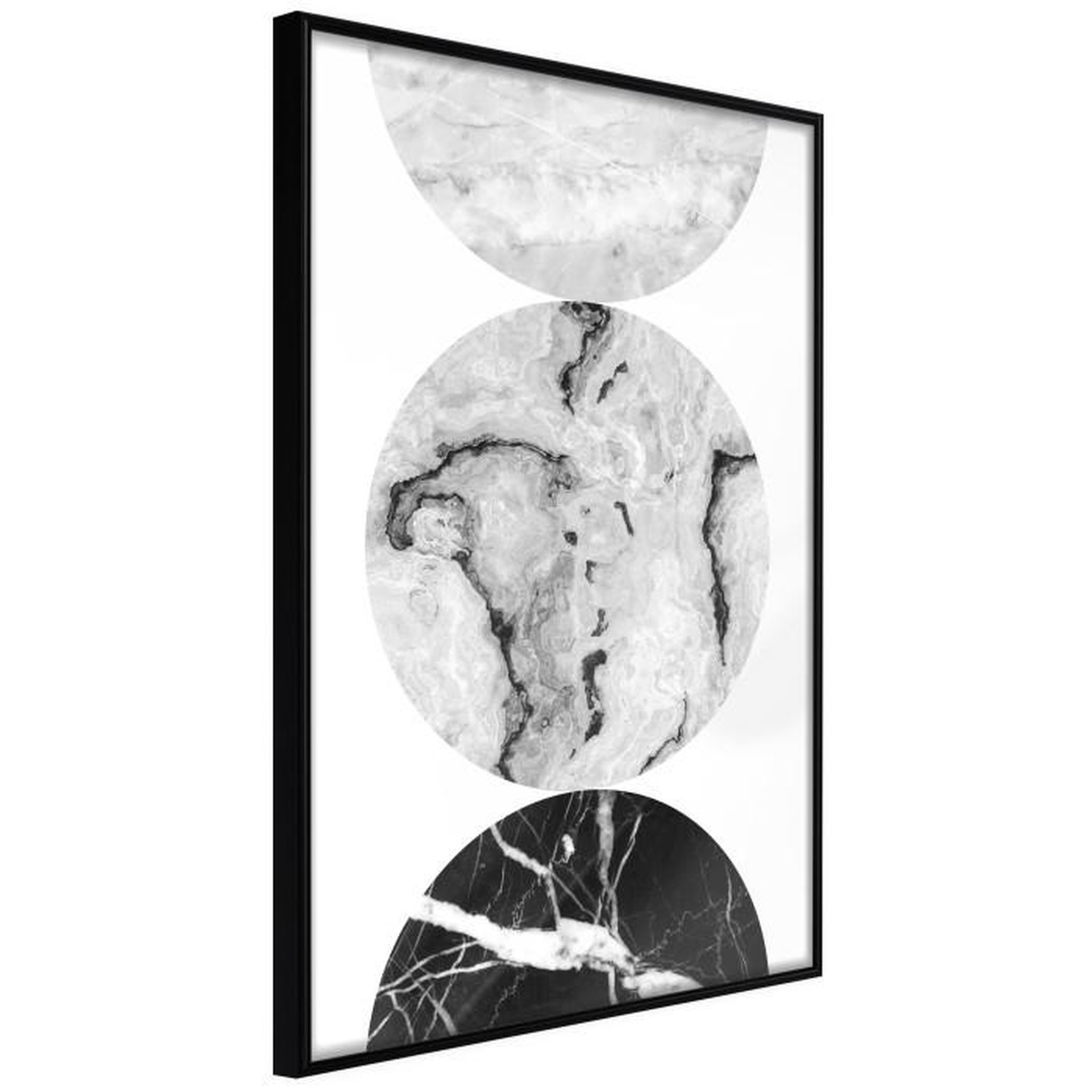 Paris Prix Affiche Murale Encadrée  Three Shades of Marble. Coloris disponibles : Noir, Jaune