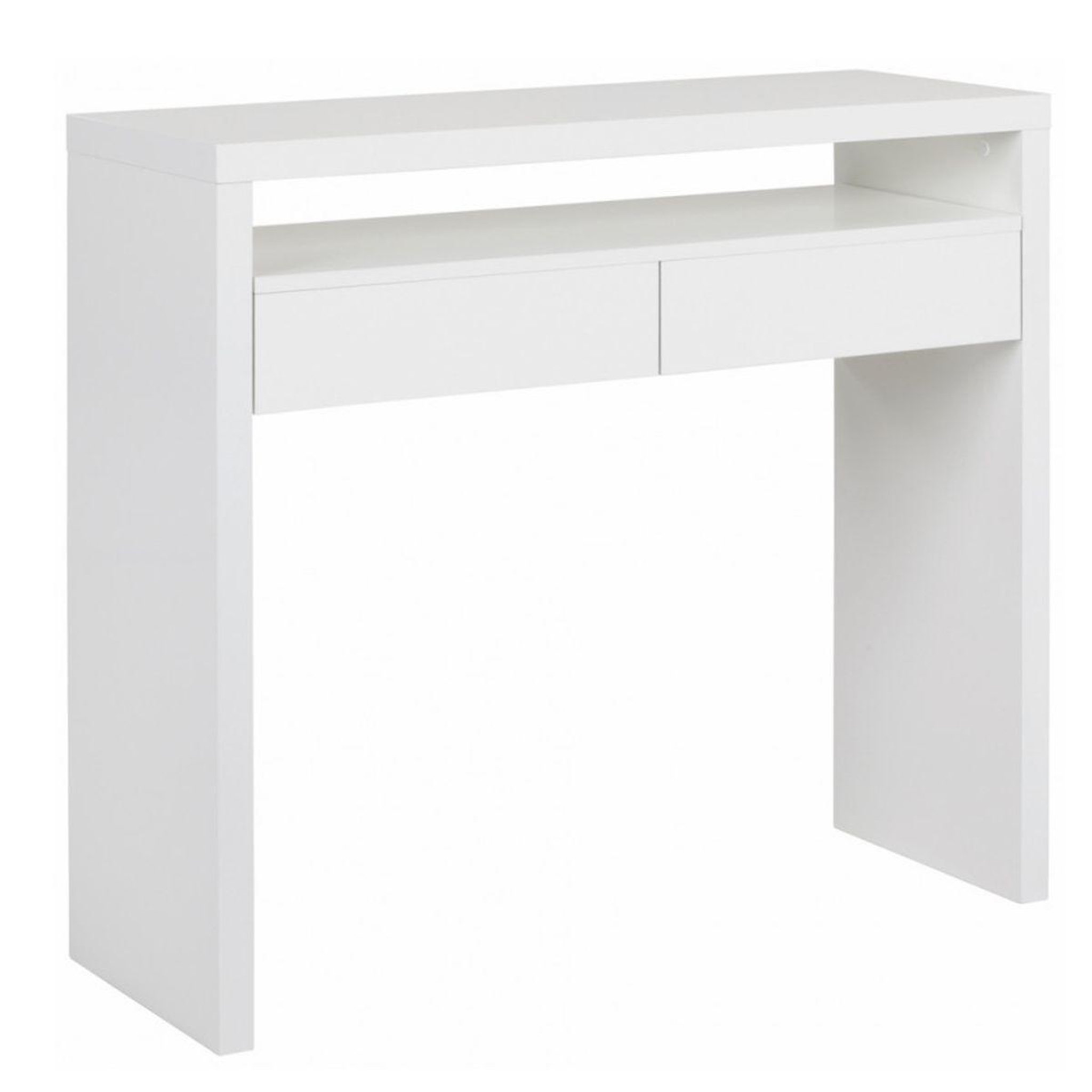 Voir la diapositive 2 : Paris Prix Bureau extensible 1 tiroir  azort  100cm blanc