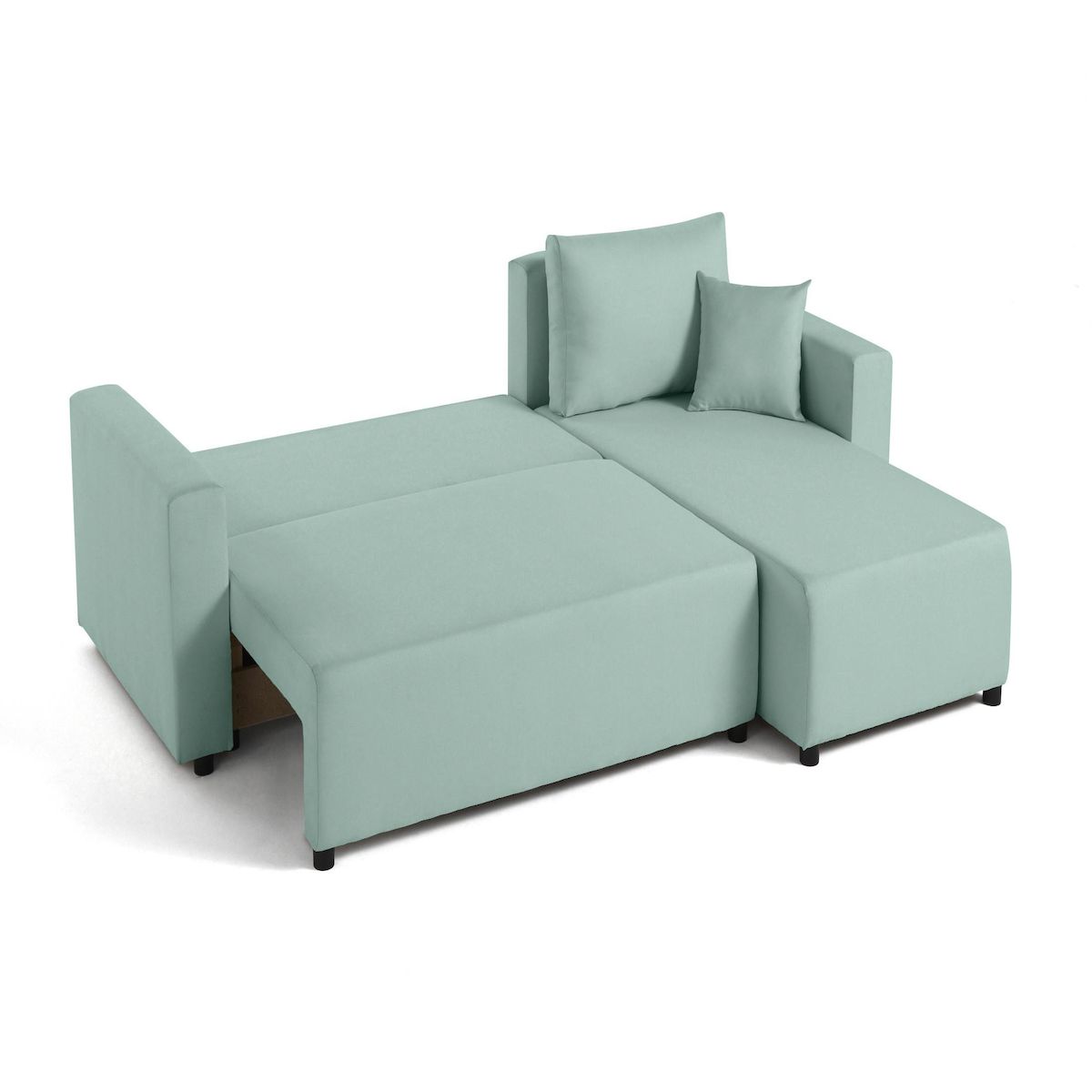 BEST MOBILIER Regala - canapé d'angle réversible - 4 places - convertible avec coffre - en tissu