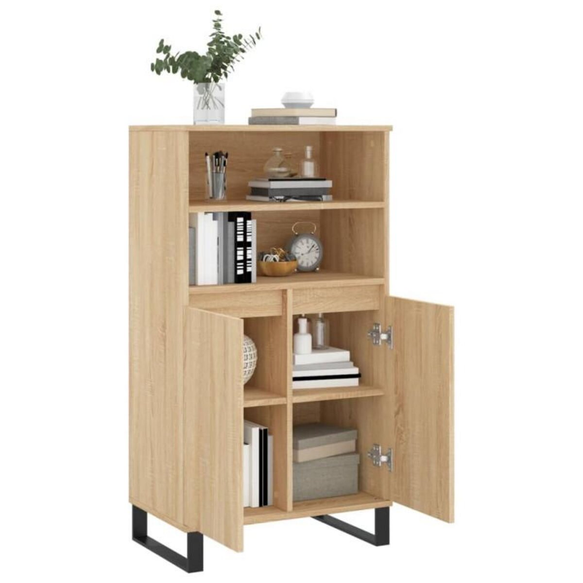 VIDAXL Buffet haut Chêne sonoma 60x36x110 cm Bois d ingénierie