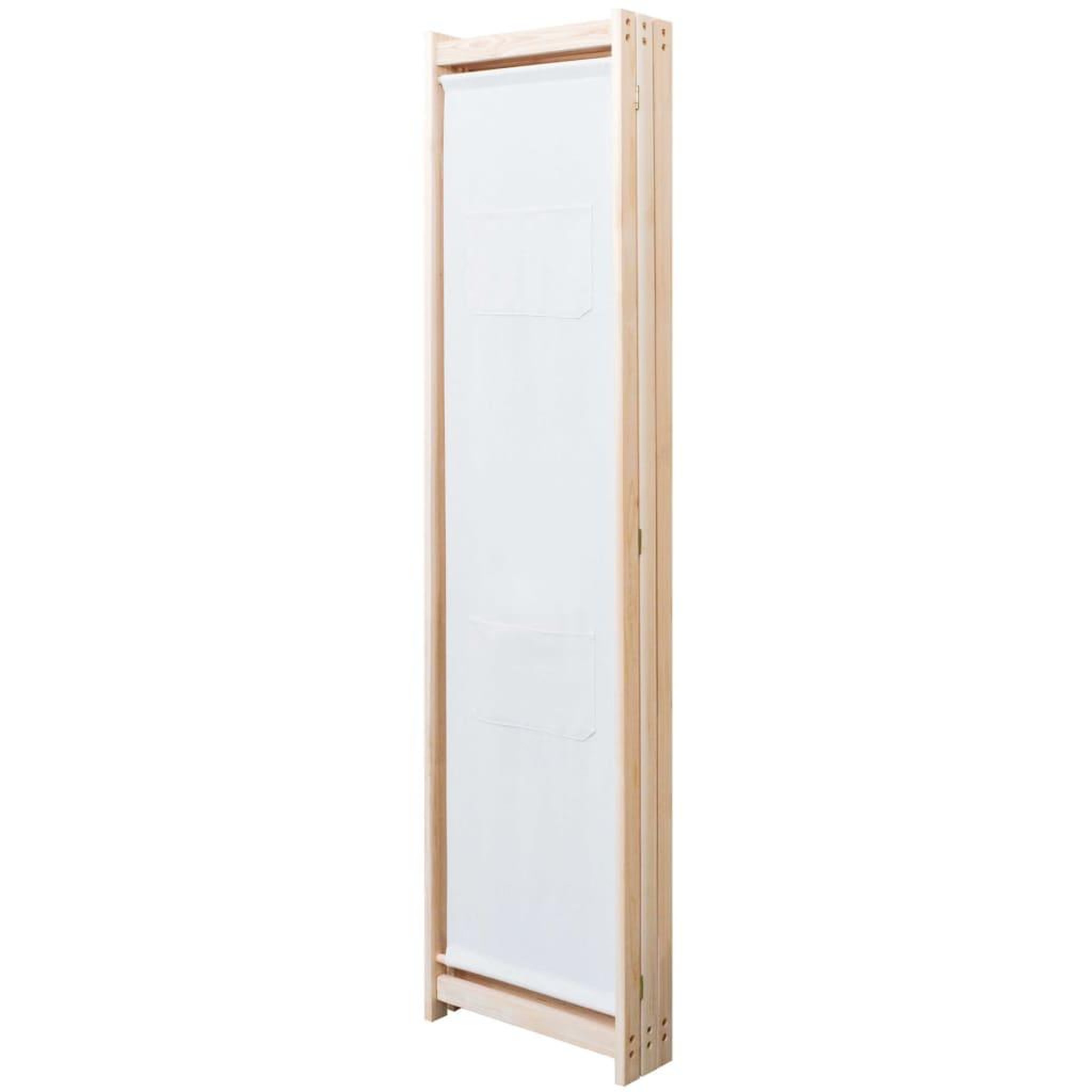 Voir la diapositive 3 : VIDAXL Cloison de separation 3 panneaux Creme 120x170x4 cm Tissu