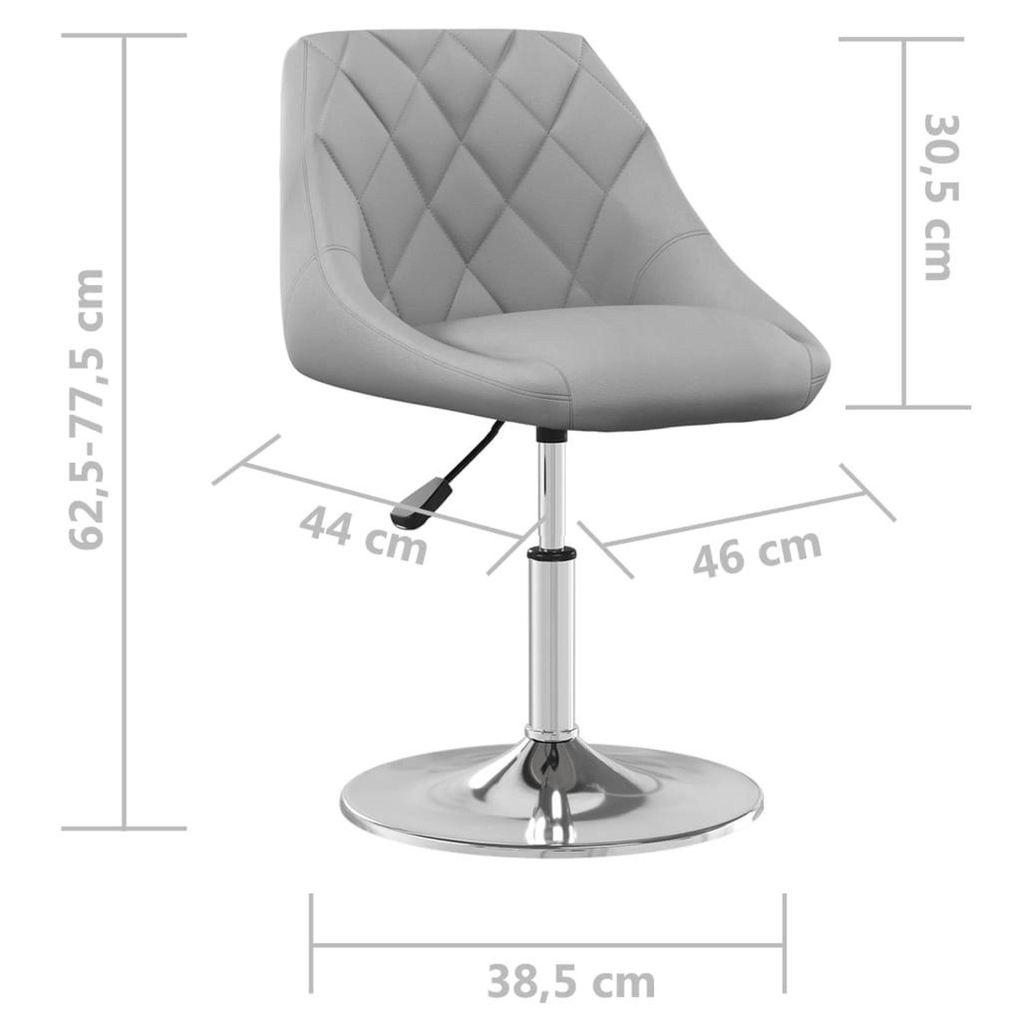 Voir la diapositive 6 : VIDAXL Chaises pivotantes a manger lot de 2 Gris clair Velours