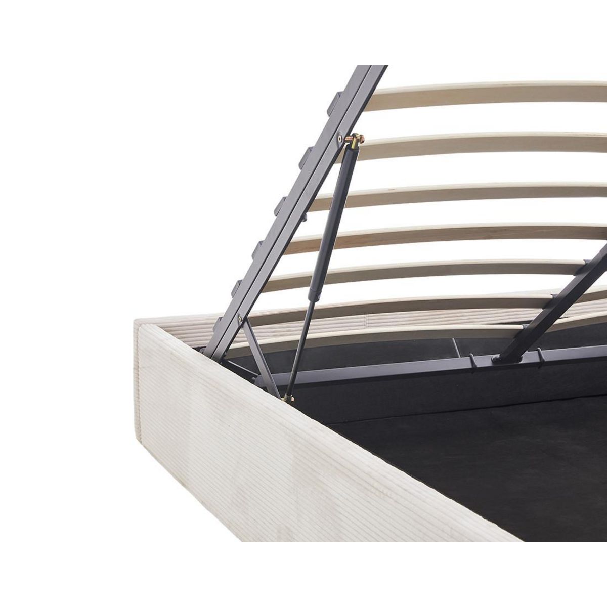 BEST MOBILIER Isa - lit coffre - 160x200 cm - en velours côtelé