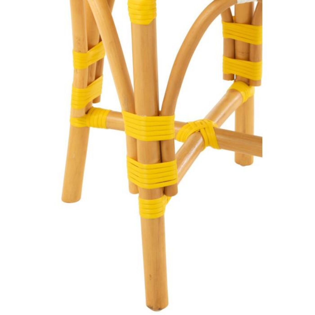 Paris Prix Tabouret en Rotin  Danial  44cm Jaune
