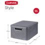 Voir la diapositive 5 : CURVER Curver Boîtes de rangement Style avec couvercle 3 pcs M Anthracite