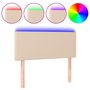 Voir la diapositive 2 : VIDAXL Tete de lit a LED Cappuccino 90x5x78/88 cm Similicuir