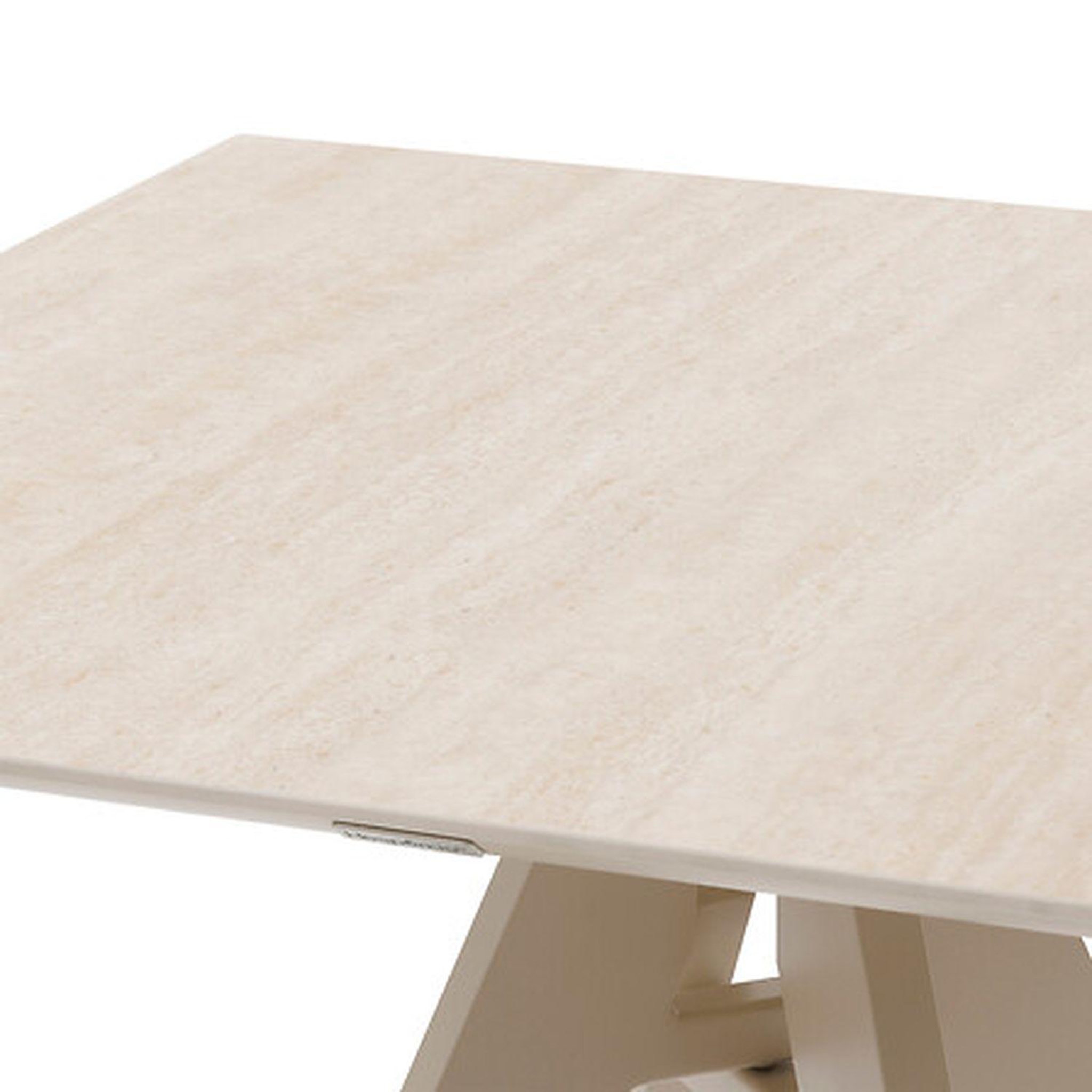 Voir la diapositive 3 : HESPERIDE Table de jardin haute en aluminium 2 places terzano - vanille et argile