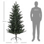 Voir la diapositive 3 : HOMCOM Sapin de Noël artificiel 180 cm arbre de Noël avec support en acier pliable, 467 branches, décoration de Noël effet réaliste, vert