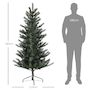 Voir la diapositive 3 : HOMCOM Sapin de Noël artificiel 180 cm arbre de Noël avec support en acier pliable, 467 branches, décoration de Noël effet réaliste, vert