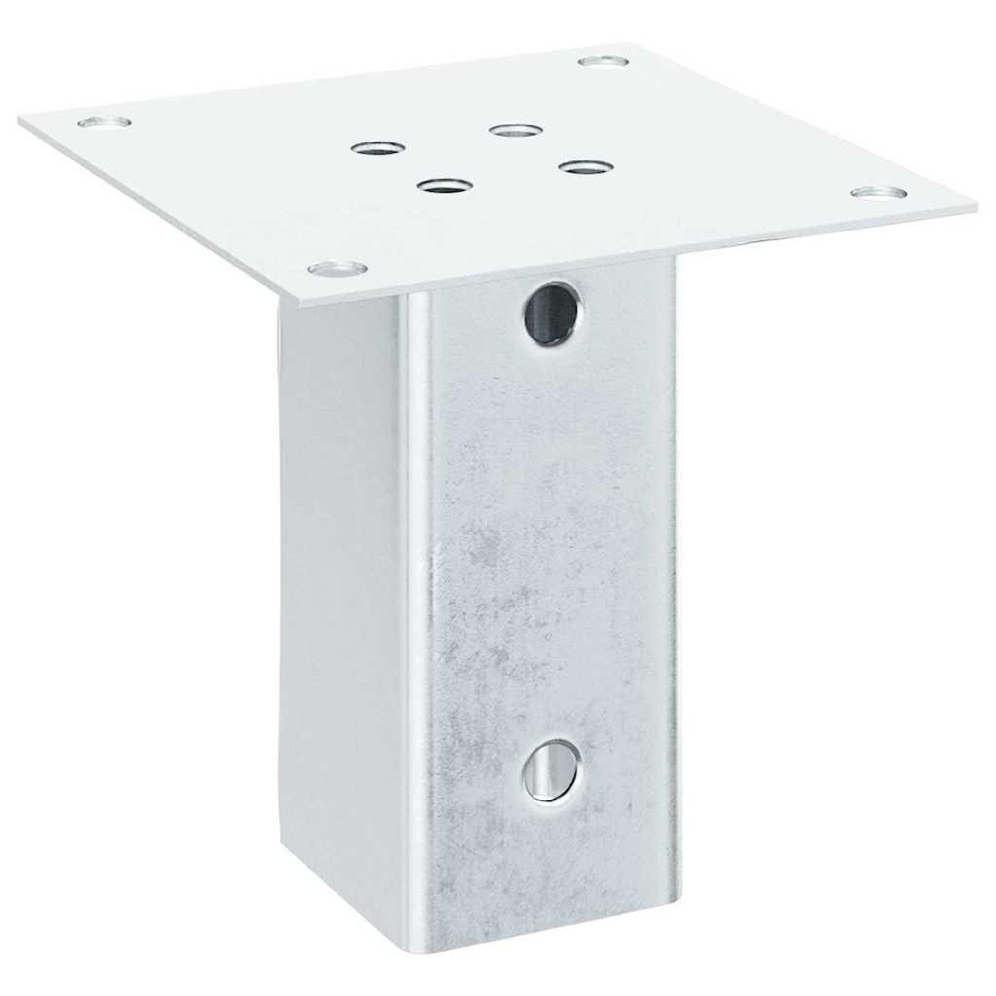 Voir la diapositive 5 : VIDAXL Bases de poteau carrees 4 pcs argent 71x71 mm acier galvanise