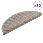 VIDAXL Tapis d'escalier autocollants 30 pcs 56x17x3 cm argente