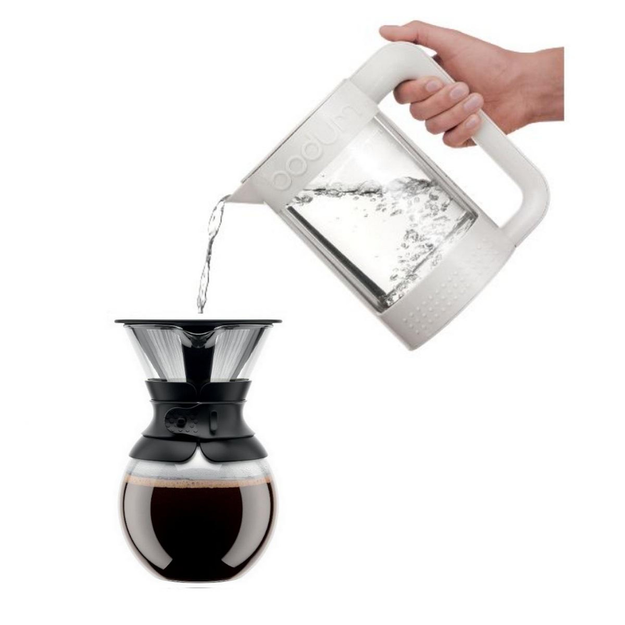 Voir la diapositive 3 : Bodum Cafetière filtre manuelle 8 tasses noir - 11571-01