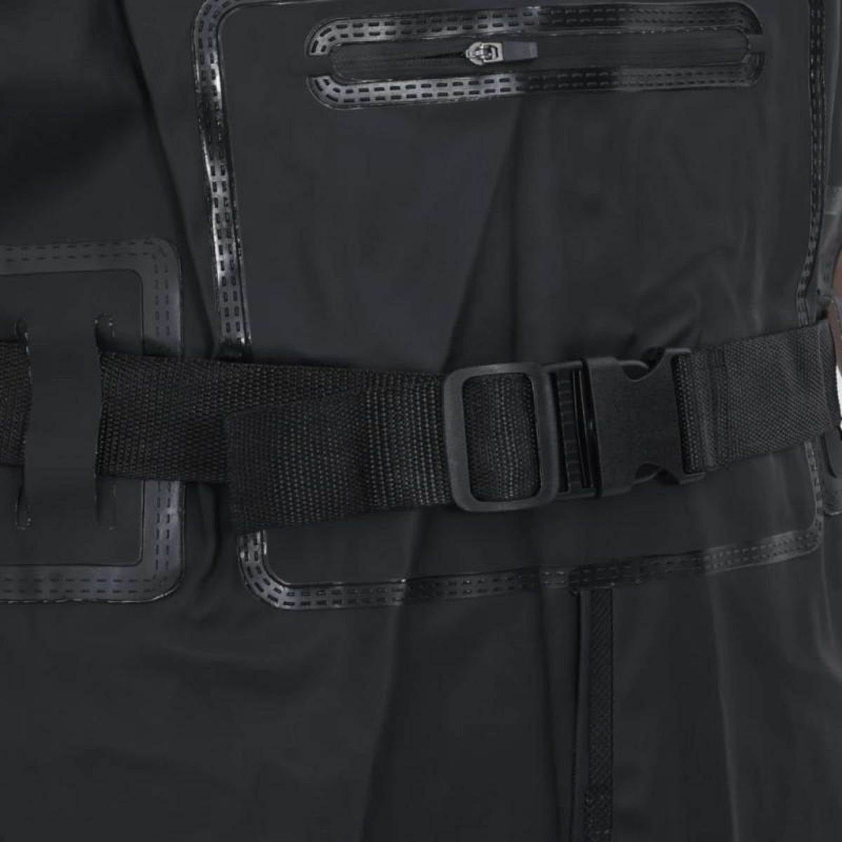 VIDAXL Cuissardes avec bottes et ceinture noir taille 42