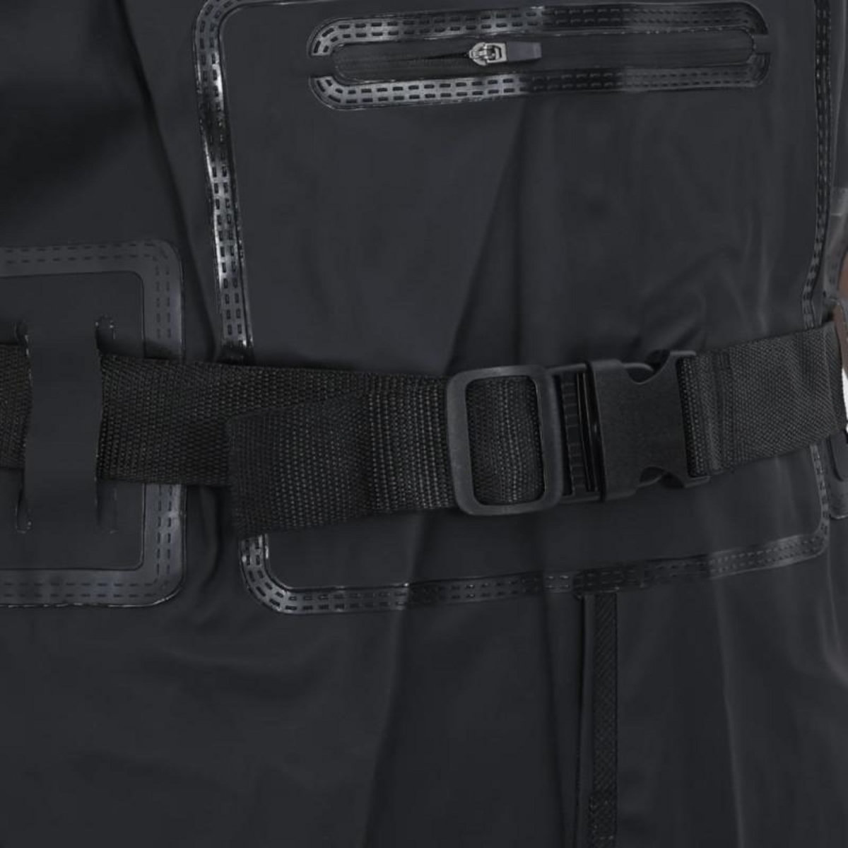 VIDAXL Cuissardes avec bottes et ceinture noir taille 42