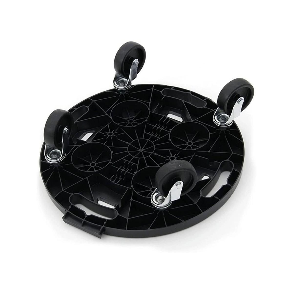 KZ GARDEN Support à roulettes rond diamètre 40 x 12,5 cm 4 roues Capacité max 275 kg Plantes Meubles ou matériel lourd KZ GARDEN