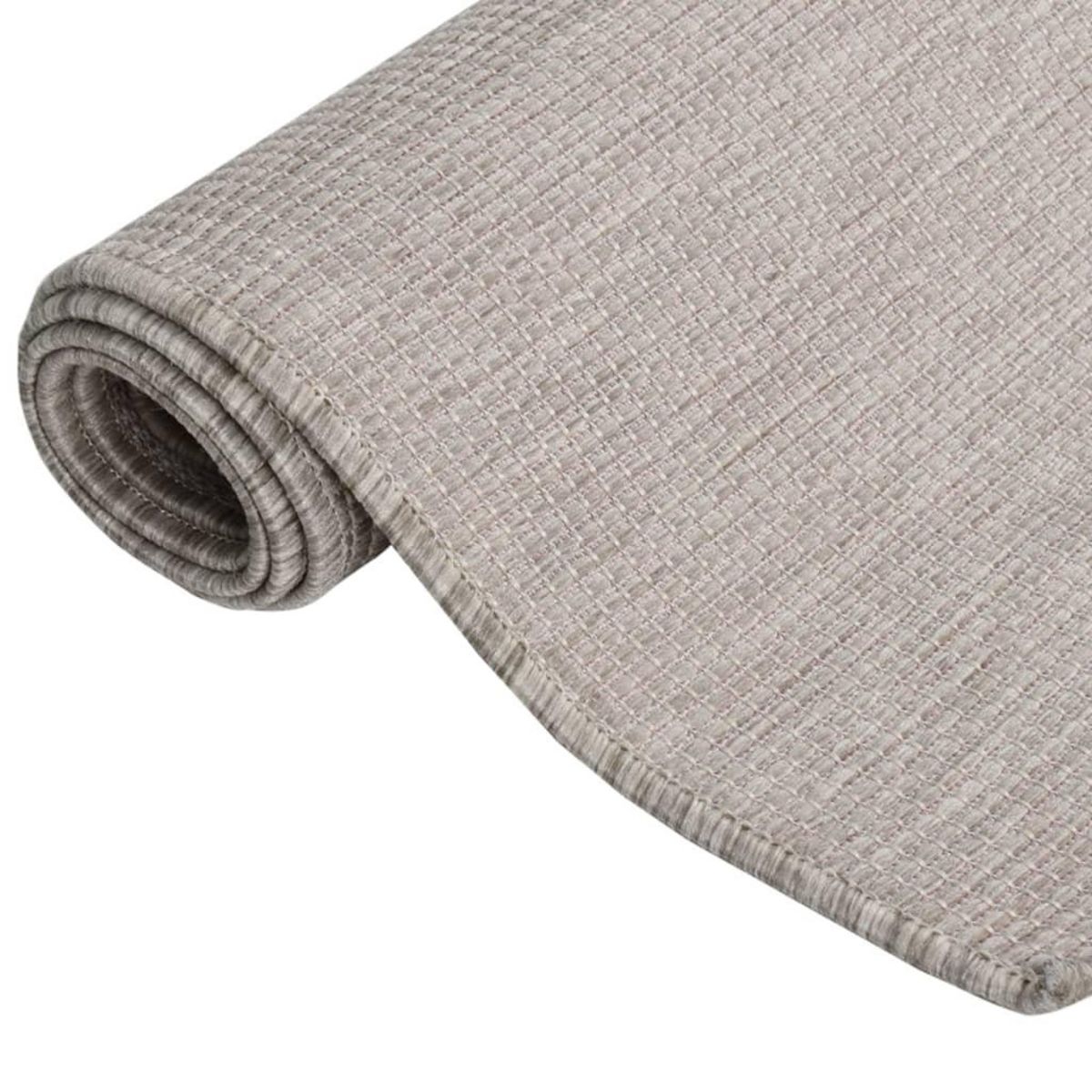 VIDAXL Tapis a tissage plat d'exterieur 200x280 cm Taupe