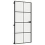 Voir la diapositive 5 : VIDAXL Porte interieure mince noir 93x201,5 cm verre trempe aluminium