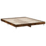 Voir la diapositive 5 : VIDAXL Cadre de lit sans matelas chene fume 200x200 cm bois ingenierie