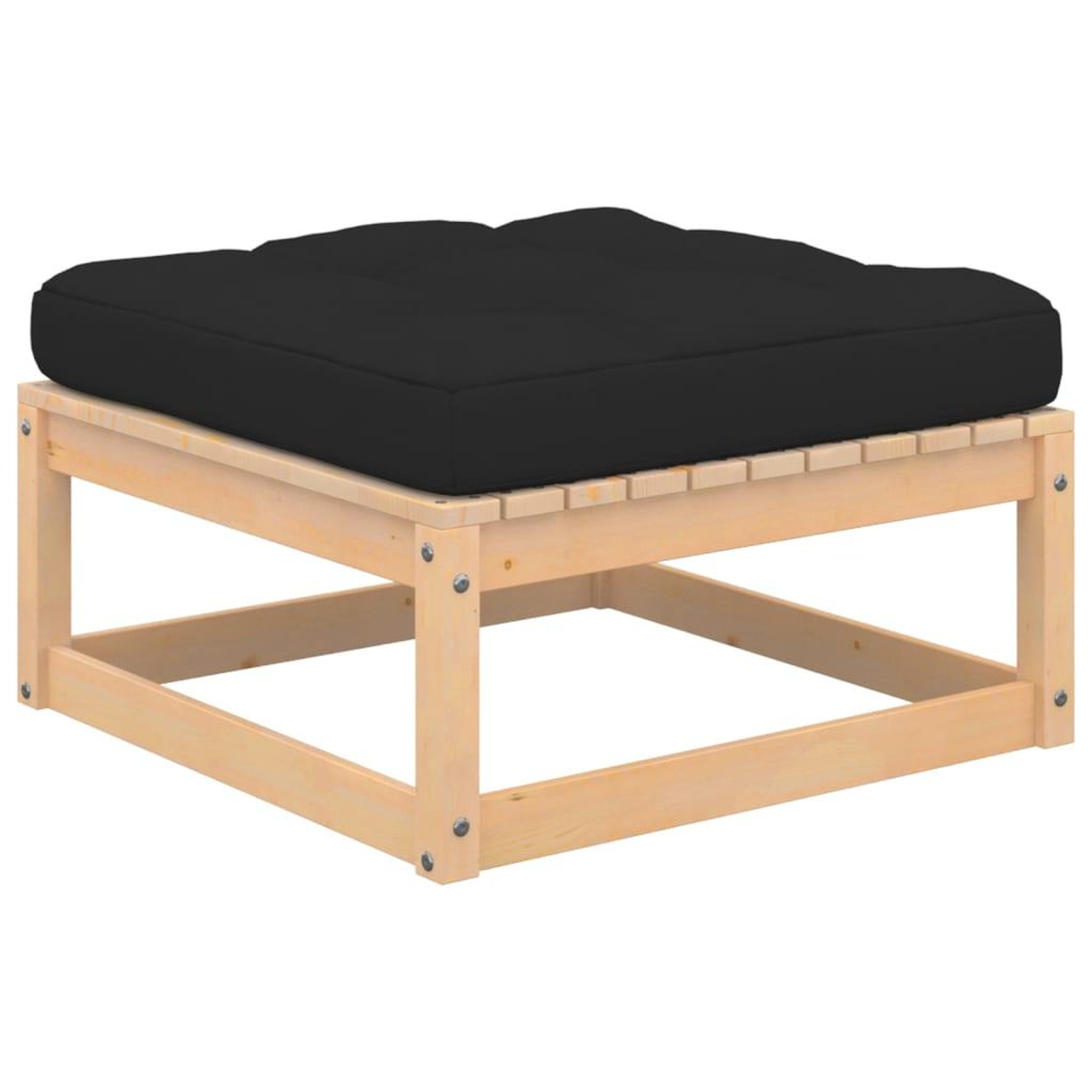 Voir la diapositive 4 : VIDAXL Salon de jardin 5 pcs avec coussins Bois de pin massif