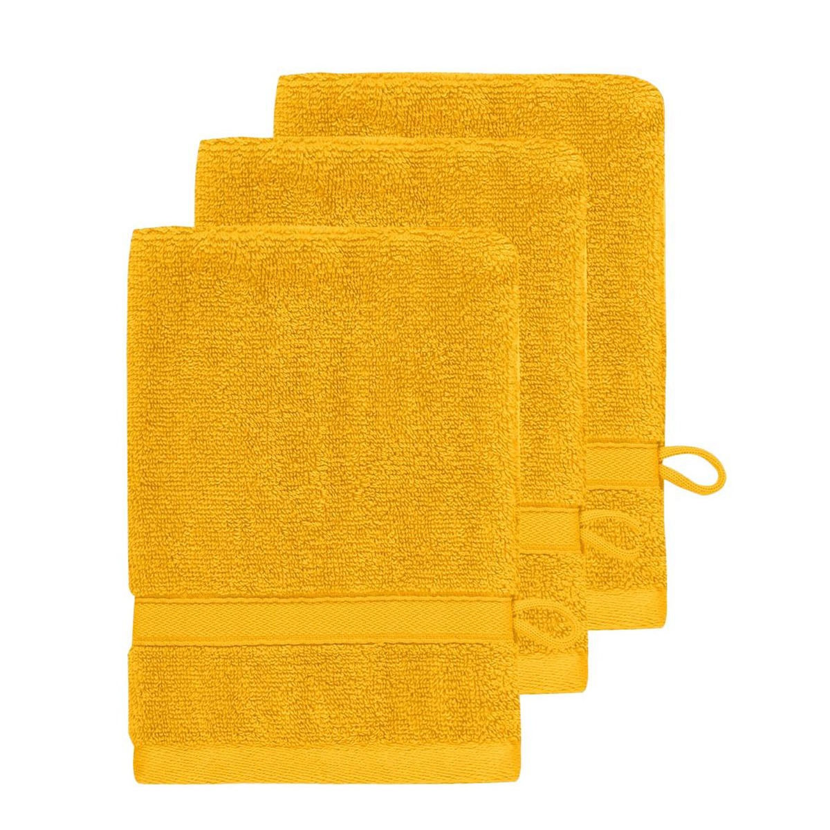 Sensei Maison Lot de 3 gants de toilette 600 g/m² SENSILK - 16x22 cm