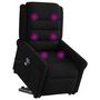 Voir la diapositive 2 : VIDAXL Fauteuil de massage inclinable Noir Tissu