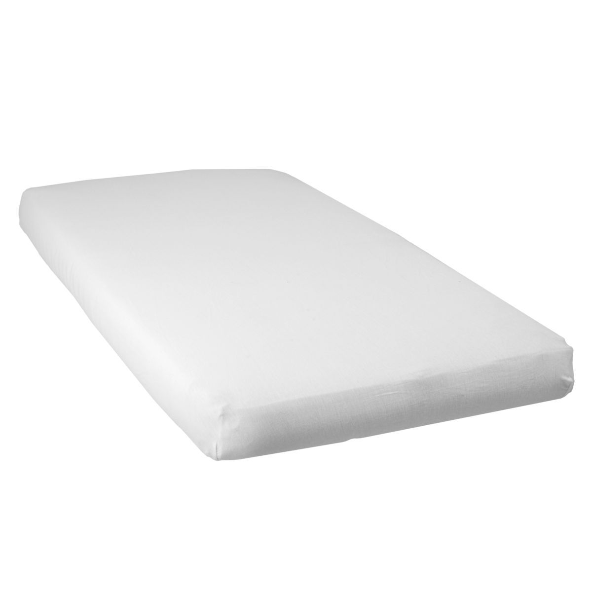 Babycalin Drap housse en coton bio blanc