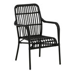 Paris Prix Chaise de Jardin en Rotin  Rizal  90cm Noir