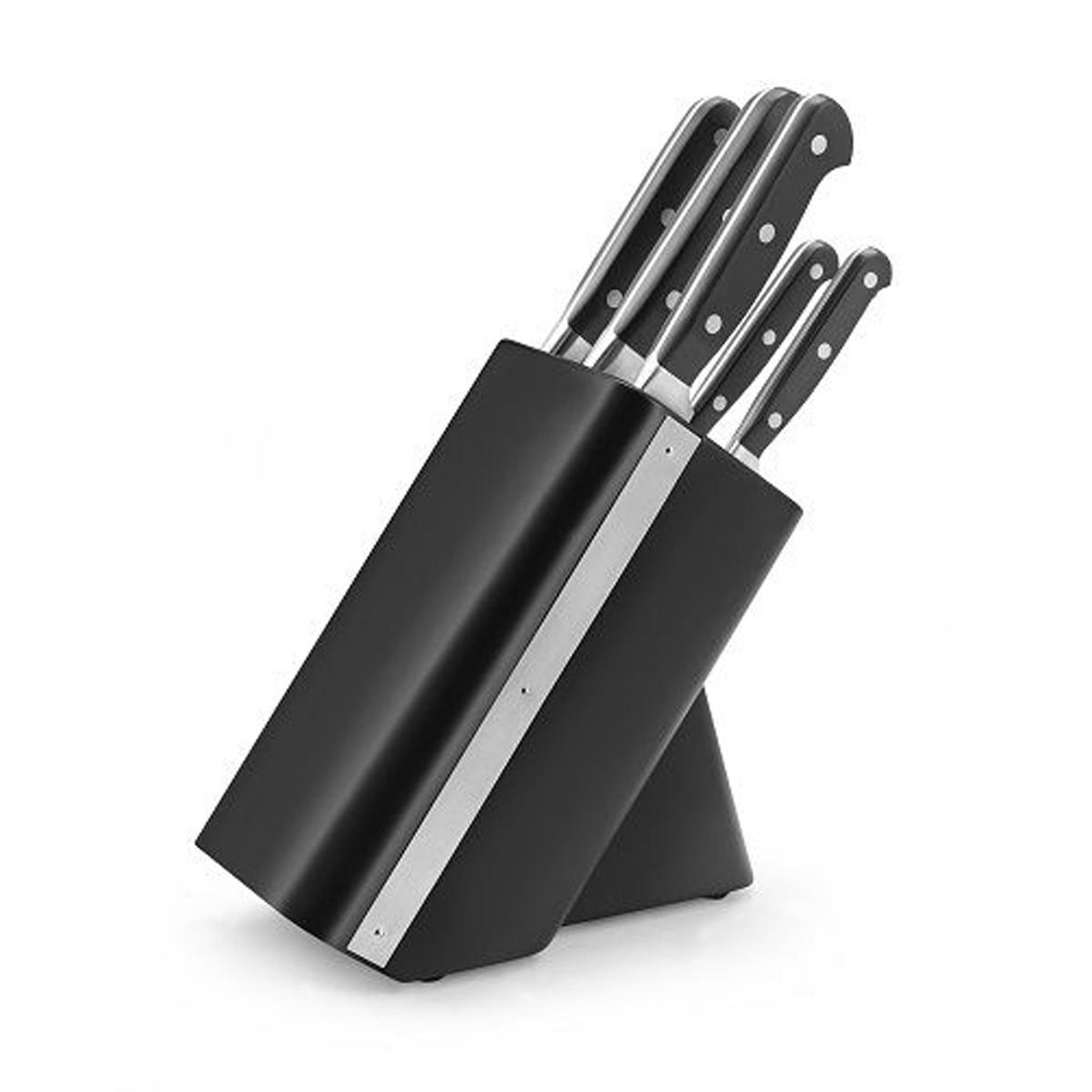 Voir la diapositive 2 : Lion Sabatier Bloc arizona noir + 5 couteaux pluton - 666580