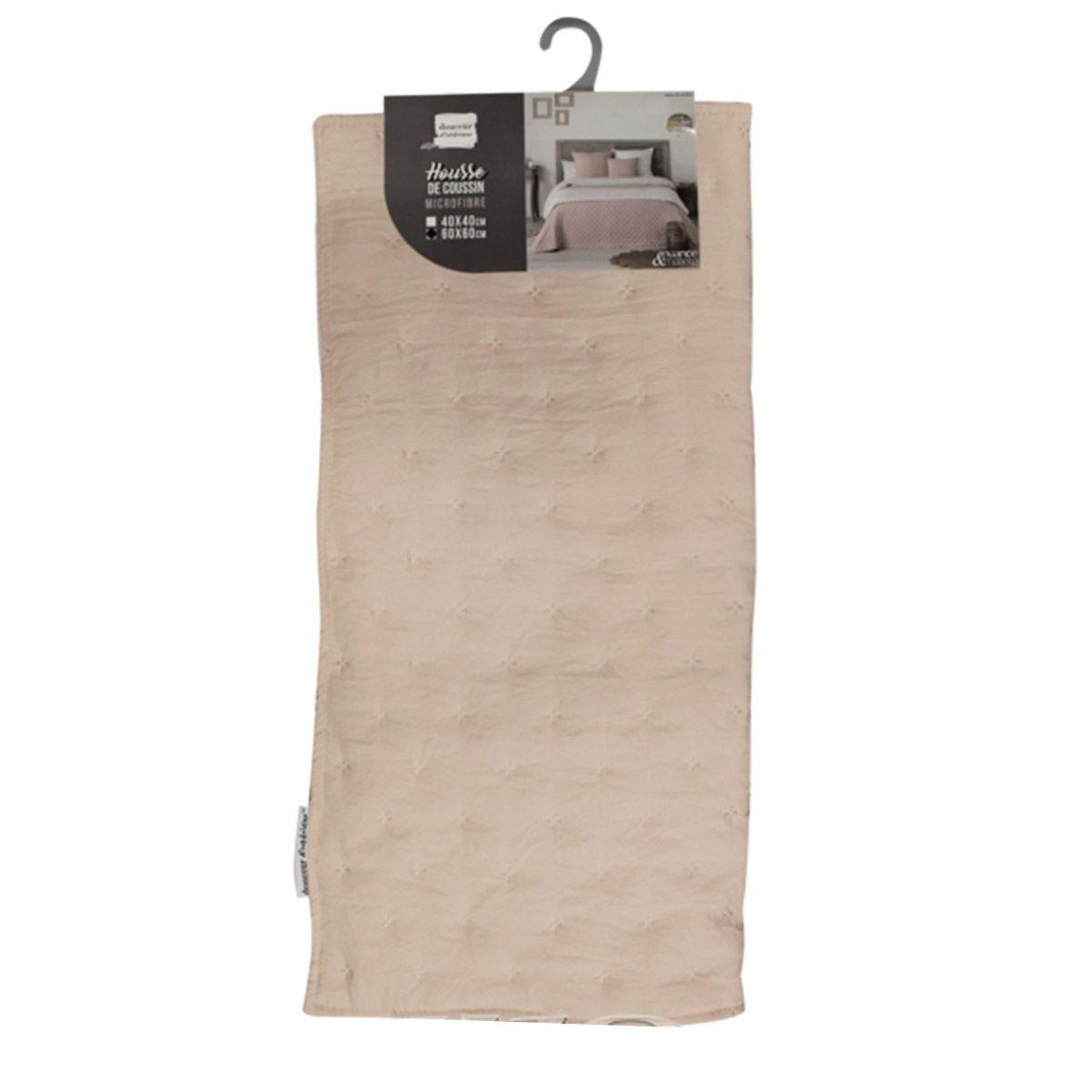Voir la diapositive 4 : Douceur d'Intérieur Housse de coussin  mellow  60x60cm rose & blanc