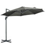 Voir la diapositive 1 : OUTSUNNY Parasol déporté octogonal inclinable manivelle avec pied en acier Ø 2,94 x 2,48H m gris