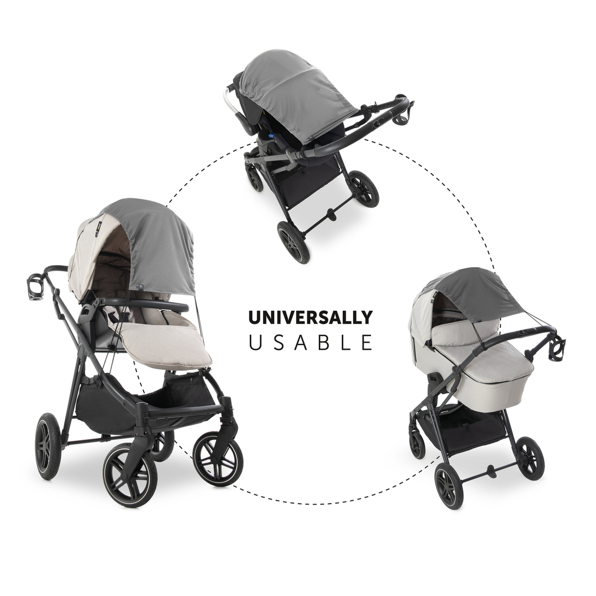 Voir la diapositive 2 : HAUCK Pare soleil de pousette Pushchair Sunshade