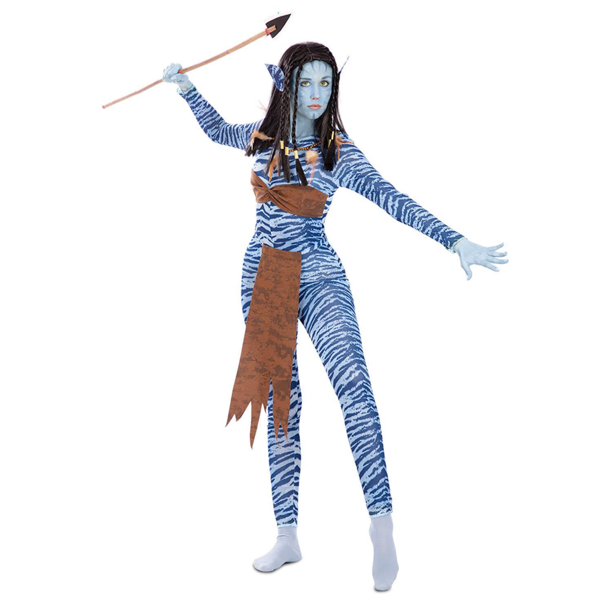 EURO CARNAVALES Déguisement Guerrière de la jungle - Bleu - Femme - M/L