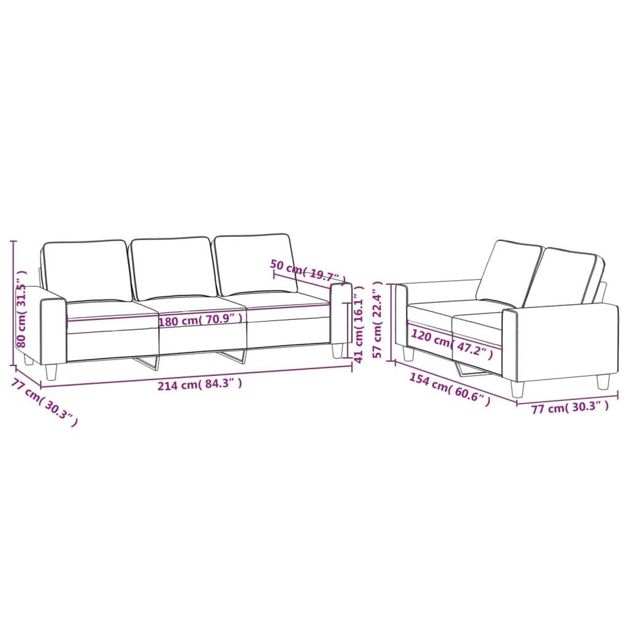 Voir la diapositive 6 : VIDAXL Ensemble de canapes 2 pcs gris fonce tissu