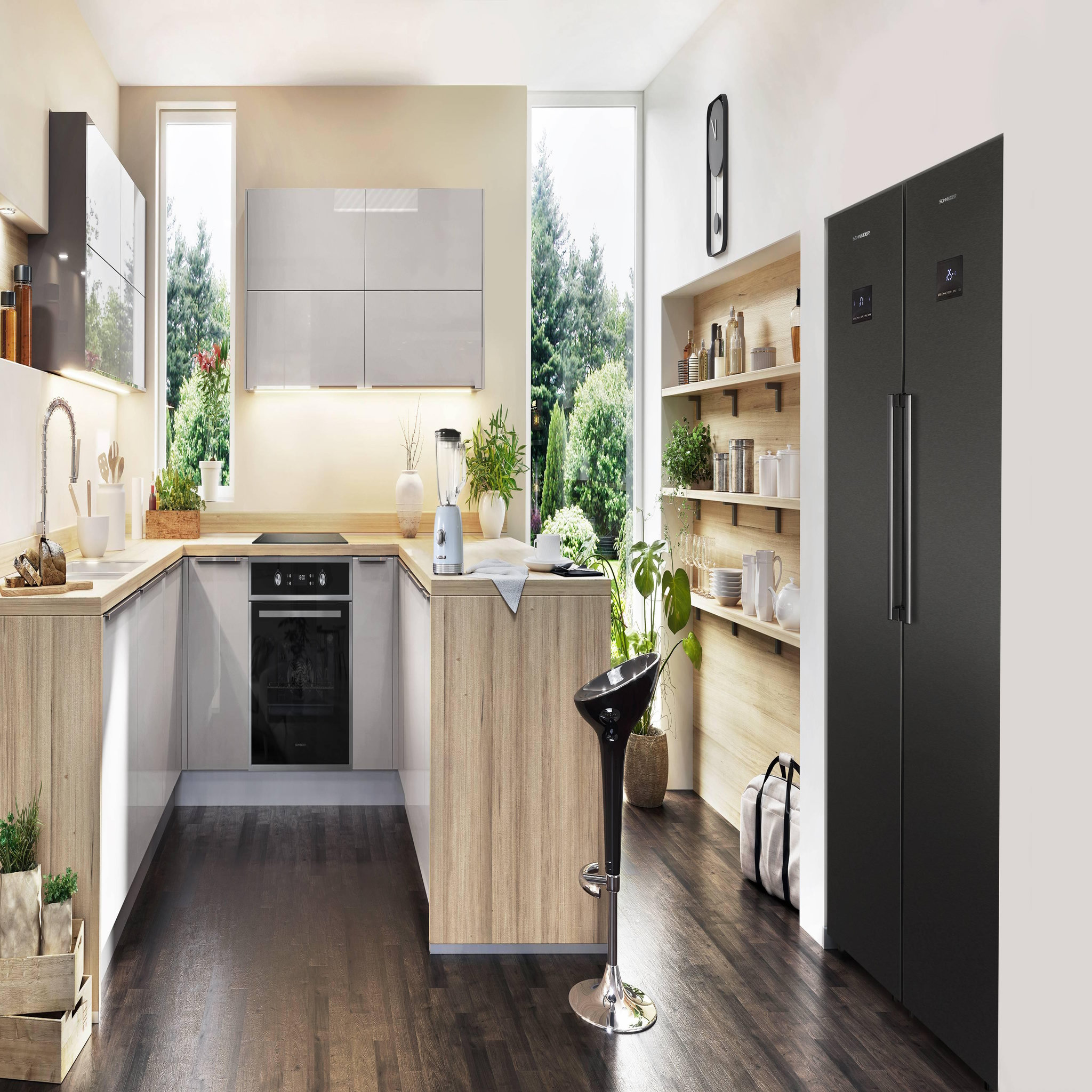 Voir la diapositive 2 : SCHNEIDER Schneider scca274nf-dxd - congélateur armoire 274l dark inox