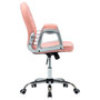 Voir la diapositive 4 : VIDAXL Chaise de bureau pivotante Rose Similicuir