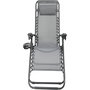 Voir la diapositive 4 : Habitat et Jardin Fauteuil de jardin relax zéro gravité  Sintra  - Gris