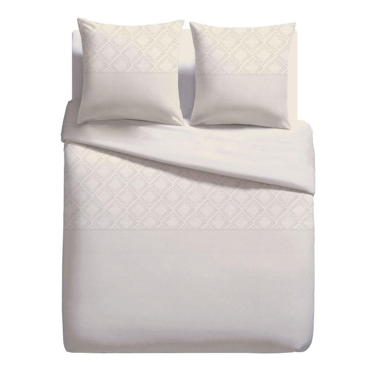 Parure housse de couette en microfibre motifs tuftés SHANGANI 