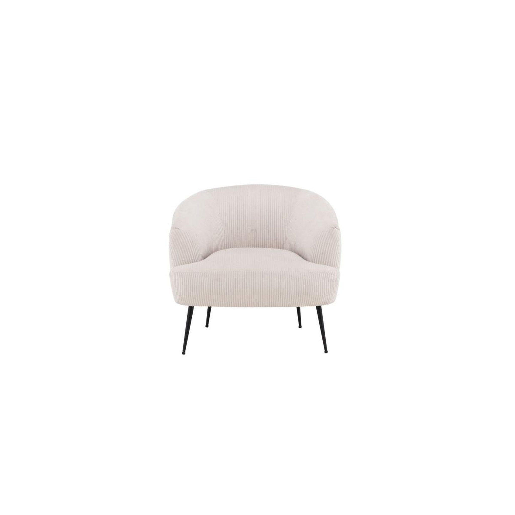 Voir la diapositive 2 : Paris Prix Fauteuil en Velours Côtelé  Derry  79cm Beige