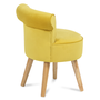 Voir la diapositive 5 : ID MARKET Fauteuil crapaud en velours jaune