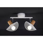Voir la diapositive 2 : OSTARIA Applique 2 spots orientables métal Hyde blanc