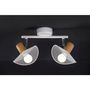 Voir la diapositive 2 : OSTARIA Applique 2 spots orientables métal Hyde blanc