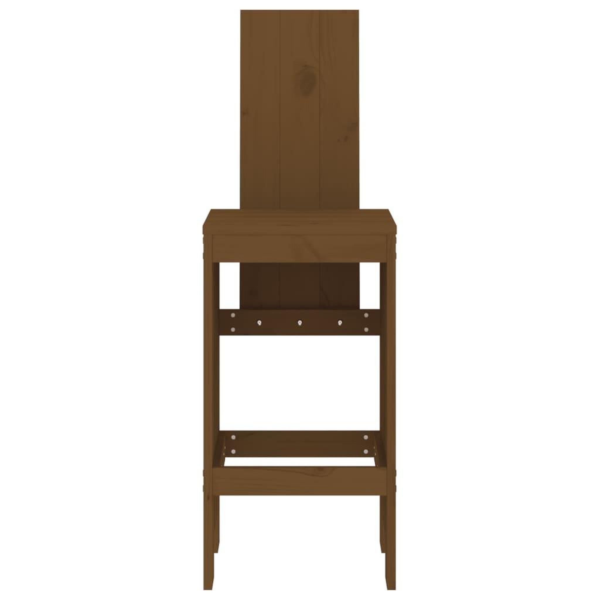 Voir la diapositive 4 : VIDAXL Tabourets lot de 2 marron miel 40x42x120 cm bois massif de pin