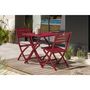 Voir la diapositive 3 : DCB GARDEN Chaise de jardin pliante - Aluminium - Rouge carmin - MARIUS